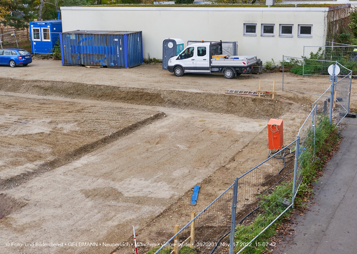 17.11.2022 - Baustelle an der Quiddestraße Haus für Kinder in Neuperlach